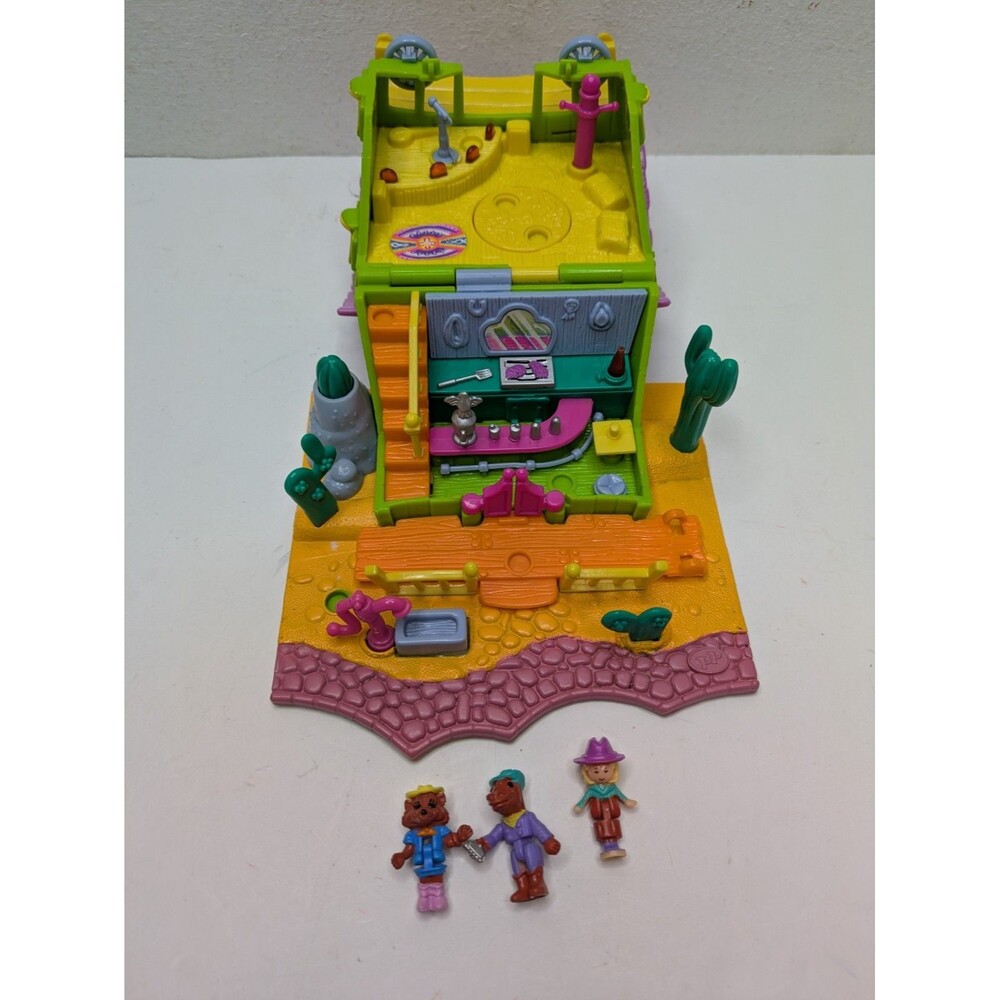 Polly Pocket Horse House 3 Figures Bluebird 1994 Vintage Mini Tested and WORKS